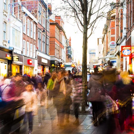 Busy high street