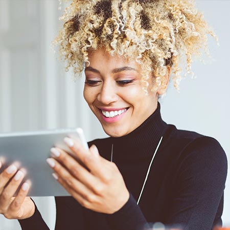 Girl on iPad