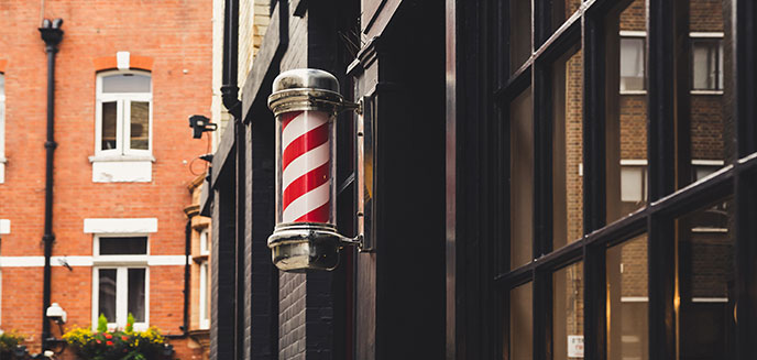 Barber shop pole