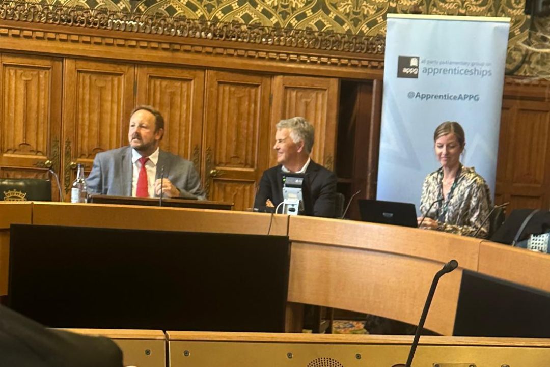 Caroline Larissey representing the NHBF at the Apprenticeship APPG event in Parliament